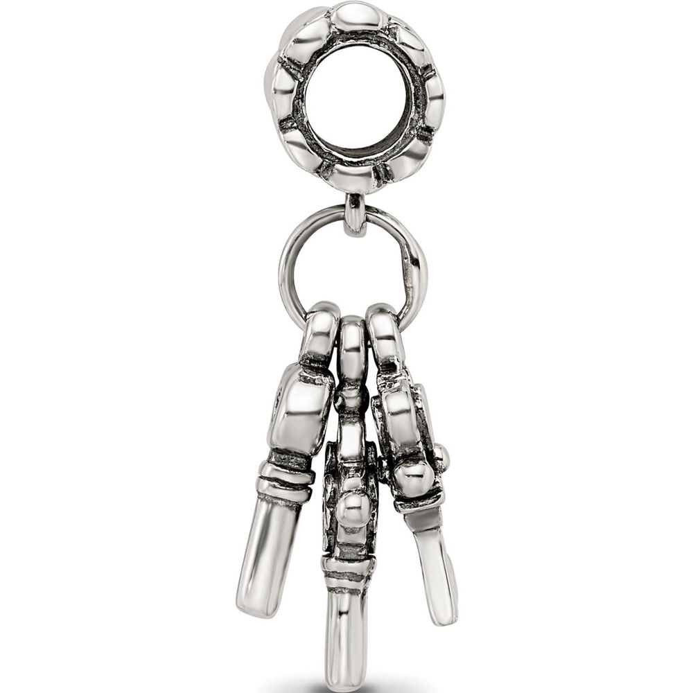 Sterling Silver Reflections 3 Keys Dangle Bead / Charm - Picture 2 of 4